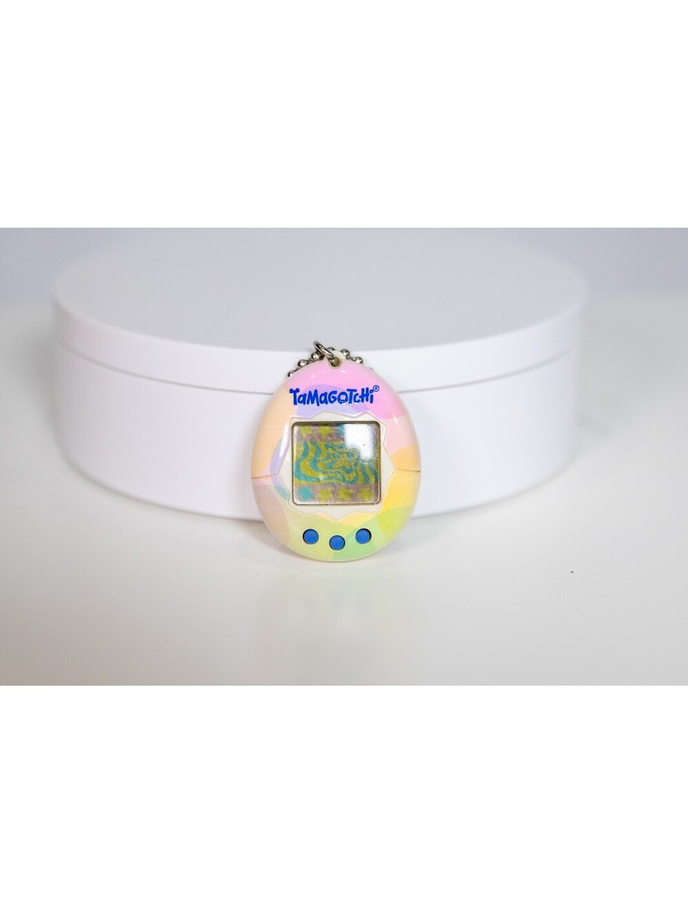 Tamagotchi Gen 1 Original Bandai Virtual Pet 2018 Rainbow Pastel Blue Buttons